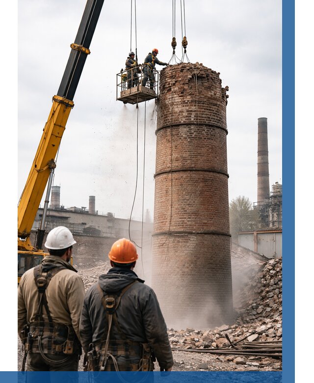 Демонтаж дымовой трубы в Карталах от 93879 р. | ВЫСОТНИК-Крт, смета