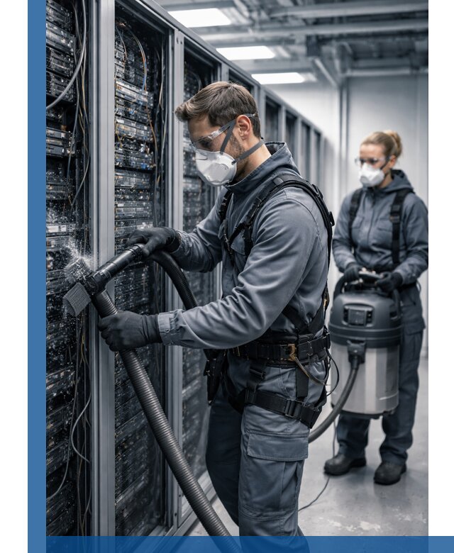 Обеспыливание серверной комнаты в Карталах, профессиональная очистка