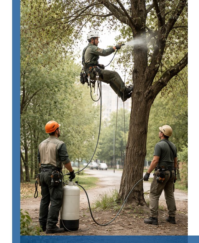 Обработка деревьев от вредителей в Карталах профессиональная защита