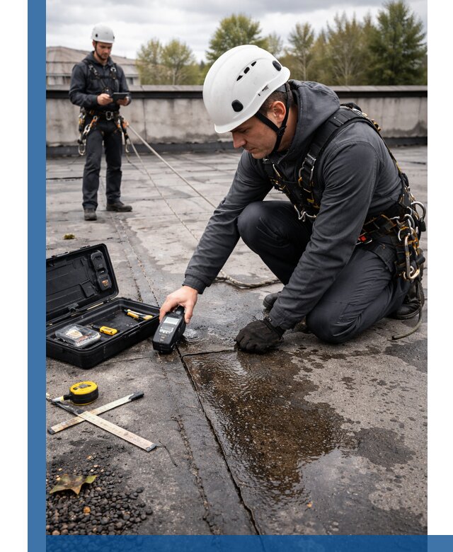 Обследование кровли на протечки и выявление дефектов в Карталах