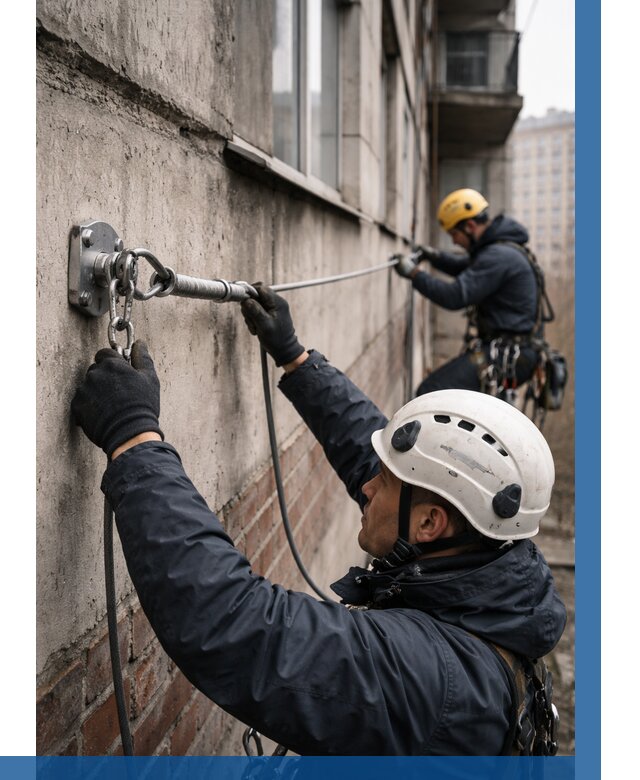 Монтаж анкерных линий в Карталах от 3129 р. | ВЫСОТНИК-Крт