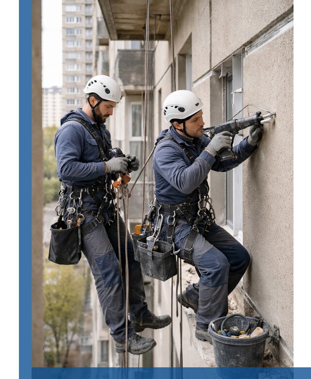 Промышленные альпинисты высотные работы и монтаж в Карталах